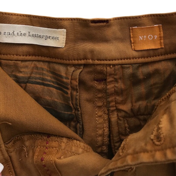 Pilcro Skirt Women’s SZ 0 Caramel Chino Button Fly Pockets Pencil Anthropologie - Picture 4 of 5